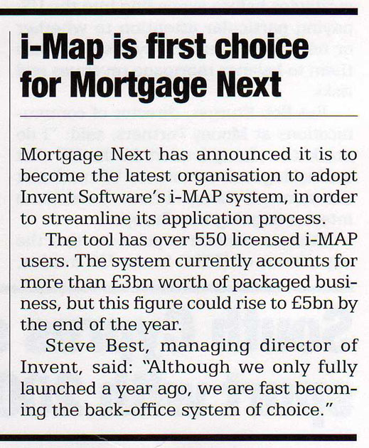 i-Map is first choice for Mortgage Next